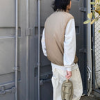 TECH REVERSIBLE WIND SHIELD VEST #BEIGE [BJ-23024]