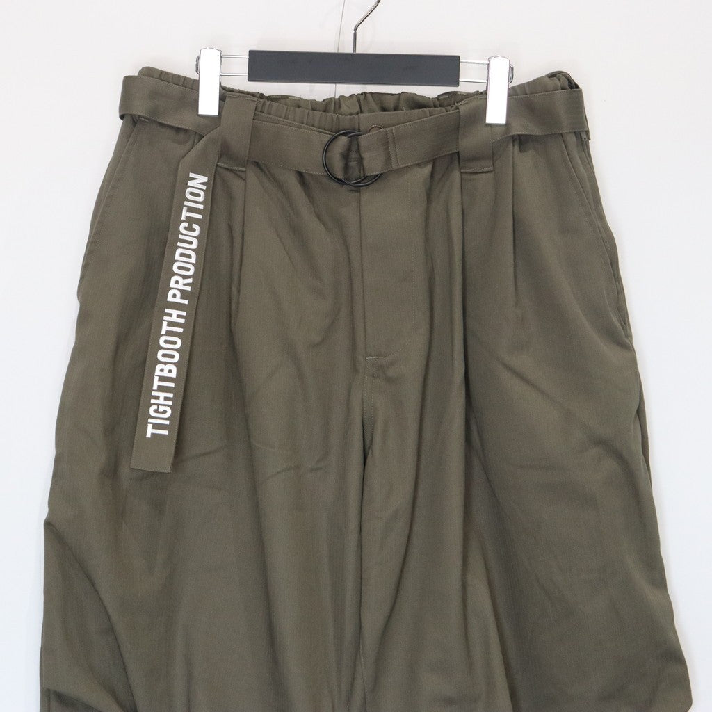HERRINGBONE BALLOON PANTS #Olive [SS25-B06]
