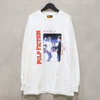 PULP FICTION | CREW NECK LONG SLEEVE T-SHIRT ( TYPE-2 ) #WHITE [PF-WM-LT02]