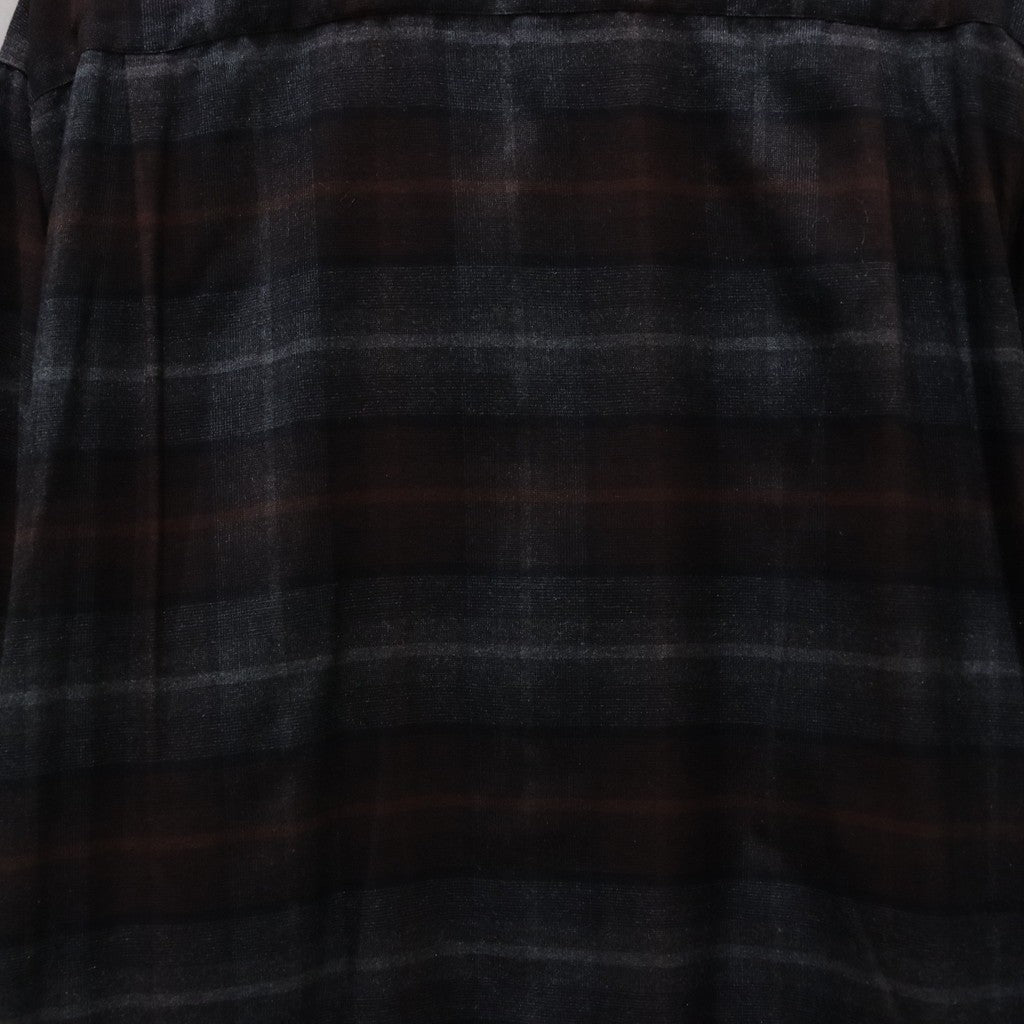 OMBRE CHECK OPEN COLLAR SHIRT L/S ( TYPE-3 ) #BROWN [24FW-WMS-OC03]