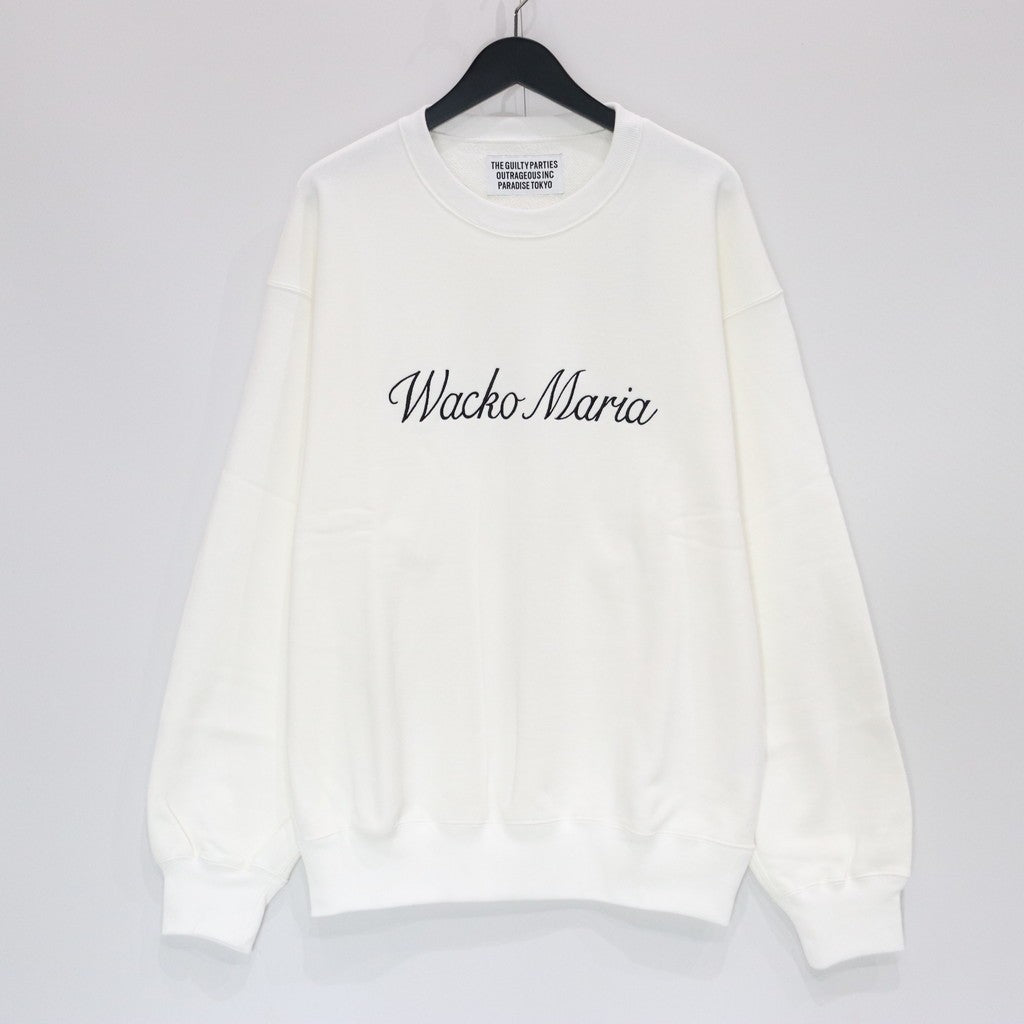 MIDDLE WEIGHT CREW NECK SWEAT SHIRT ( TYPE-1 ) #WHITE [25SS-WMC-SS23]