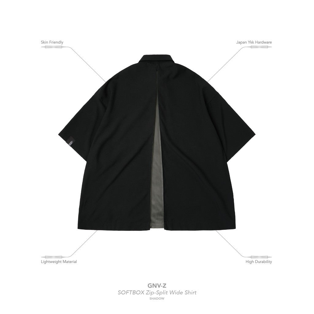 "GNV-Z" SOFTBOX 拉鍊分離寬襯衫 #SHADOW [GOOPI-25SS-JUN-02]