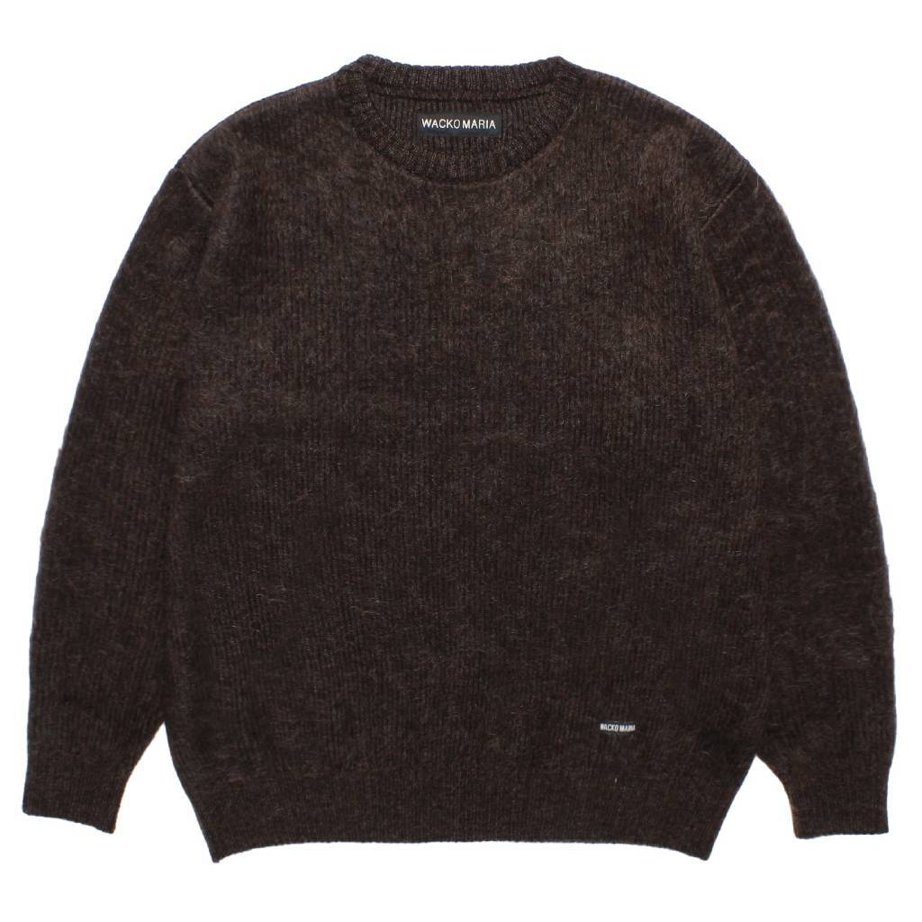 MIX MOHAIR CREW NECK SWEATER #BROWN [26FW-WMK-KN03]