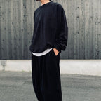 VELOUR BALLOON PANTS #Black [FW26-B01]