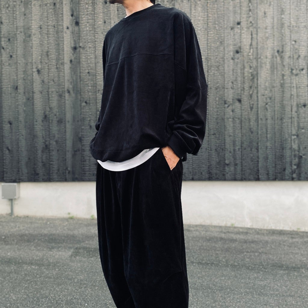 VELOUR BALLOON PANTS #Black [FW26-B01]