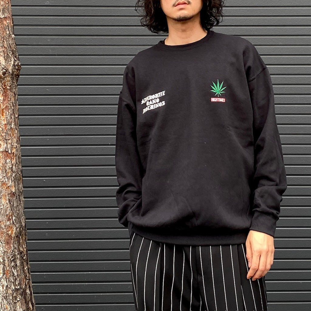 Namadama | HIGHTIMES | 圓領運動衫 #黑色 [NMD-HIGHTIMES-WM-SS01]