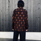 OMBRE CHECK OPEN COLLAR SHIRT L/S ( TYPE-1 ) #BROWN [26FW-WMS-OC01]