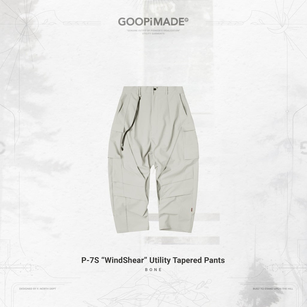 P-7S 「防風剪」實用錐形褲 #BONE [GOOPI-24SS-JUN-01]