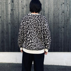 LEOPARD MOHAIR JACQUARD CARDIGAN #WHITE [26FW-WMK-KN17]