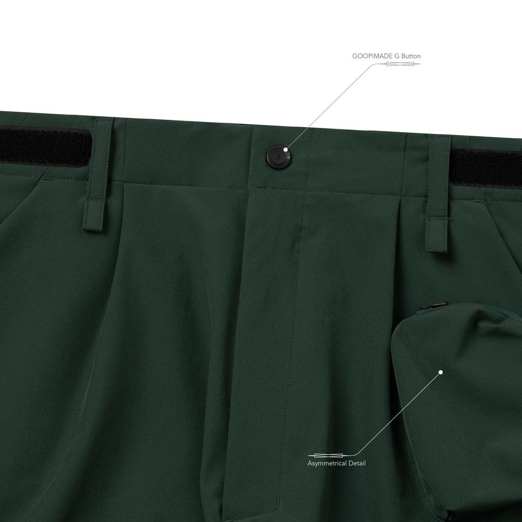 「P-M2」概念實用工裝短褲 #GRASS [GOOPI-25SS-APR-03]