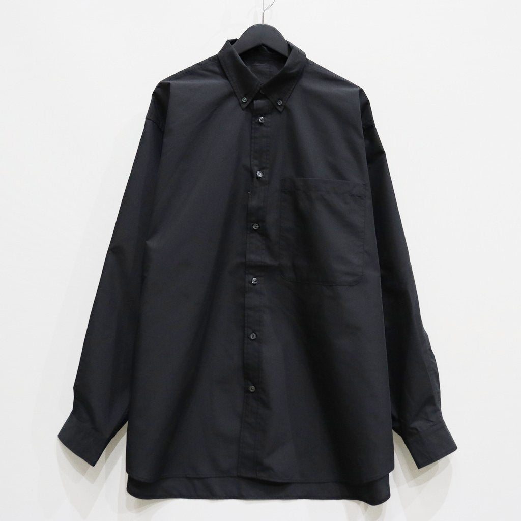 TECH BUTTON DOWN SHIRT L/S #BLACK [BE-80025]