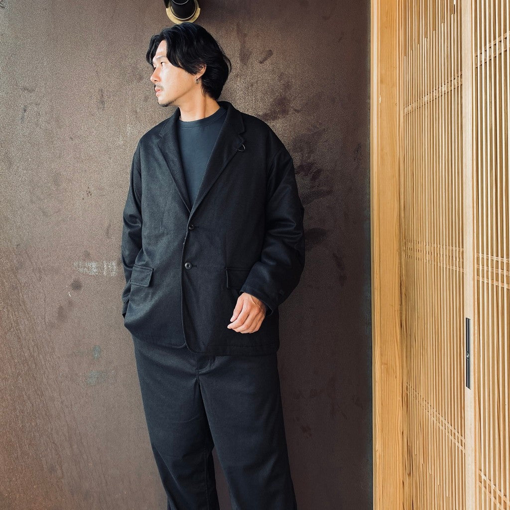 TECH LOOSE 2B JACKET FLANNEL #CHARCOAL [BJ-32026W]