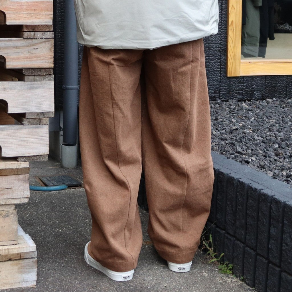 OVERDYE CURVE PANTS #L-BROWN [AY-1019]