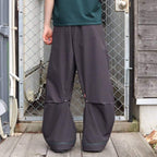 WX-P1 Zip-Extentsion Wide Trousers #D-Gray [GOOPI-26SS-MAY-01]