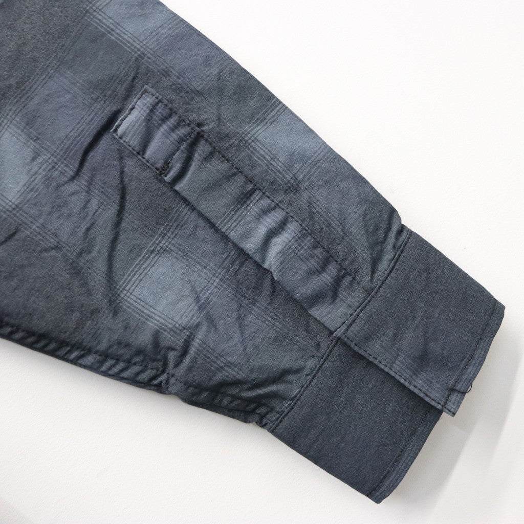 TASLAN NYLON CHECK SHIRT #BLACK [CCC-261W003]