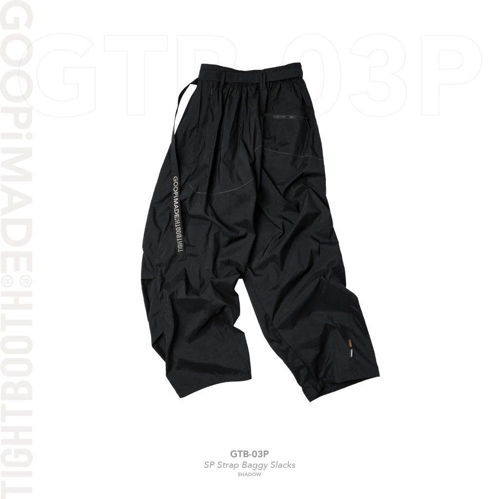 TIGHTBOOTH | "GTB-03P" SP 肩帶寬鬆休閒褲 #黑色 [GOOPI-25AW-OCT-02]