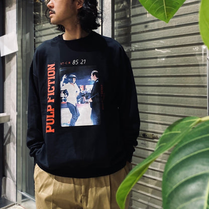 PULP FICTION | CREW NECK SWEAT SHIRT ( TYPE-2 ) #BLACK [PF-WM-SS05]