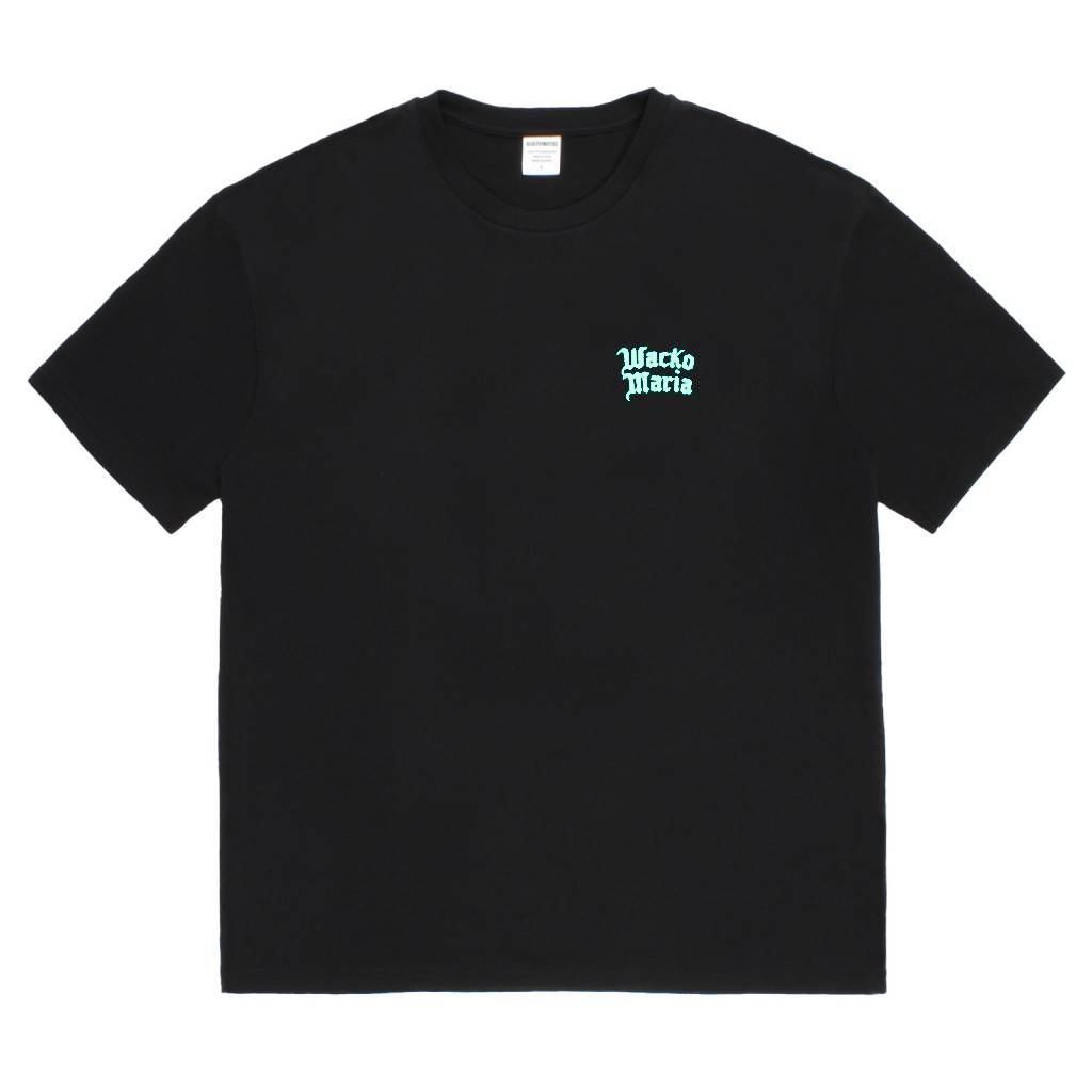 WASHED HEAVY WEIGHT CREW NECK T-SHIRT ( TYPE-2 ) #BLACK/GREEN [26FWE-WMT-WT02]