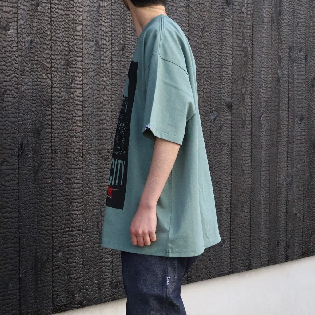 COTTON T-SHIRT_CITY LIGHTS #GREEN [CCC-261T003]