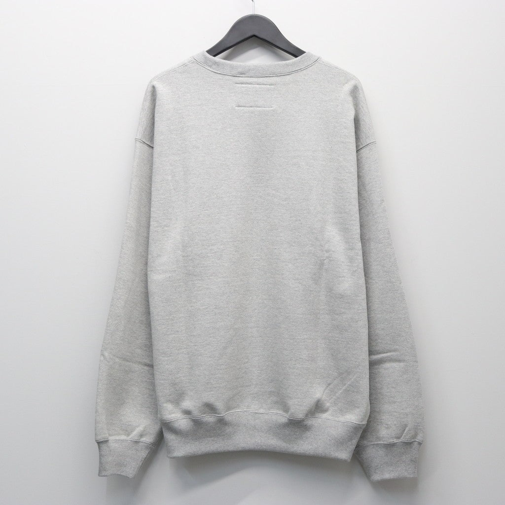 HEAVY WEIGHT CREW NECK SWEAT SHIRT #GRAY [25FW-WMC-SS05]