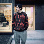 KABUTO MOHAIR CREW KNIT #Orange/Green [25FW_KN01]