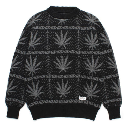 HIGHTIMES | CREW NECK SWEATER #BLACK [HIGHTIMES-WM-KN05]