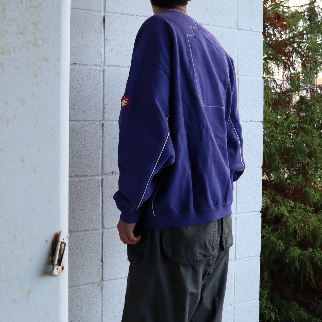 純色寬鬆圓領衫 #紫色 [CES28CS12]