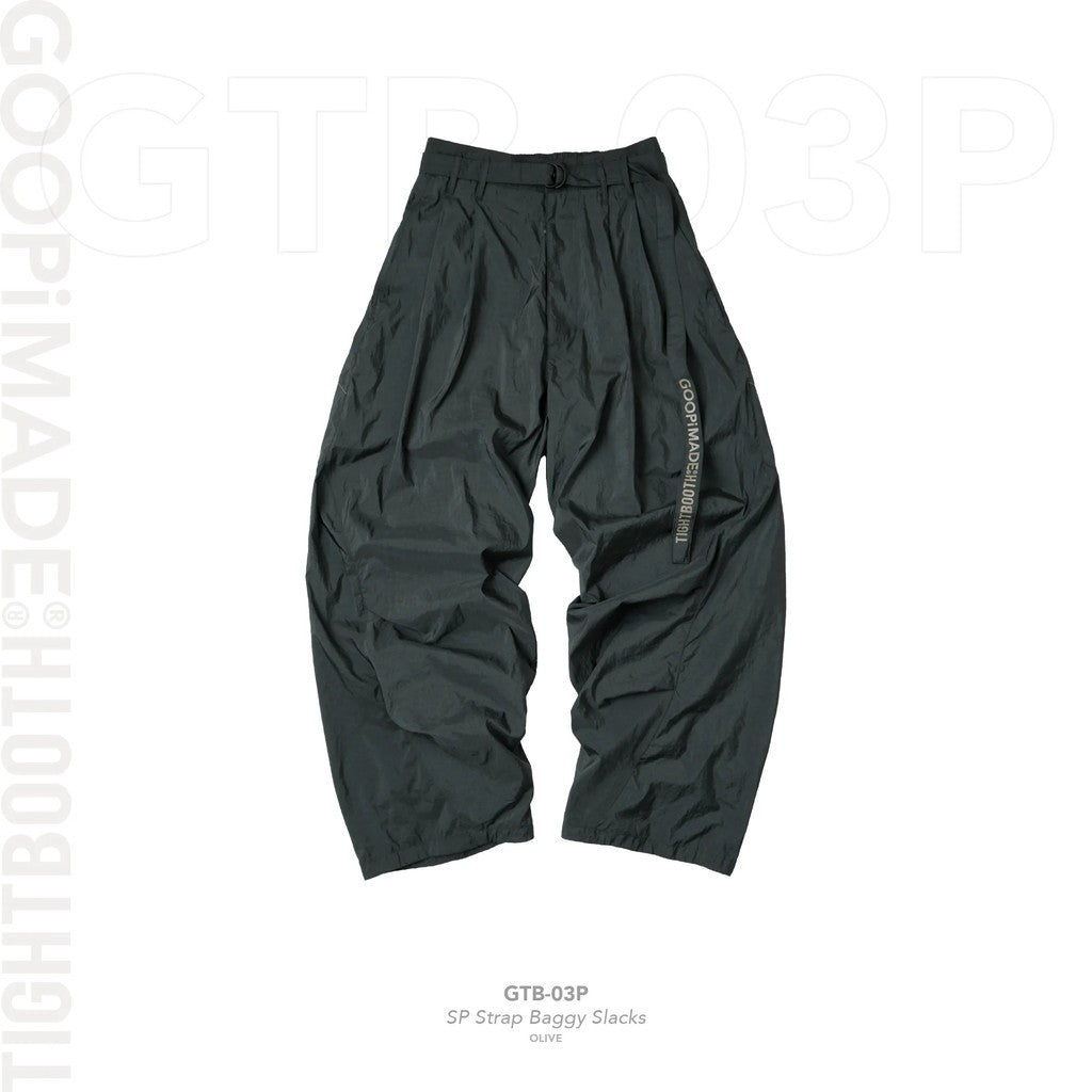 TIGHTBOOTH | 「GTB-03P」 SP Strap Baggy Slacks #Olive [GOOPI-25AW-OCT-02]