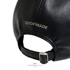 EX-9 GOOPiMADE Faux-Leather Cap #Black [GOOPI-26SS-JUL-04]