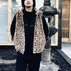 WILD THINGS | LEOPARD FUR HAPPY VEST ( TYPE-1 ) #BEIGE [26FW-WMO-WT05]