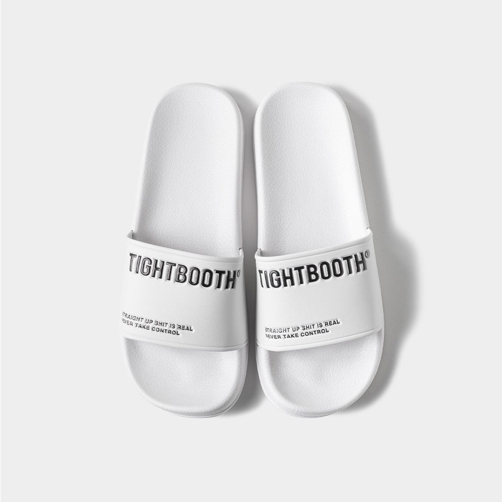 LABEL LOGO SLIDE SANDAL #WHITE [SS24-A20]