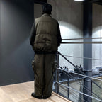 TWEED CARGO PANTS #OLIVE [FW23-B01]