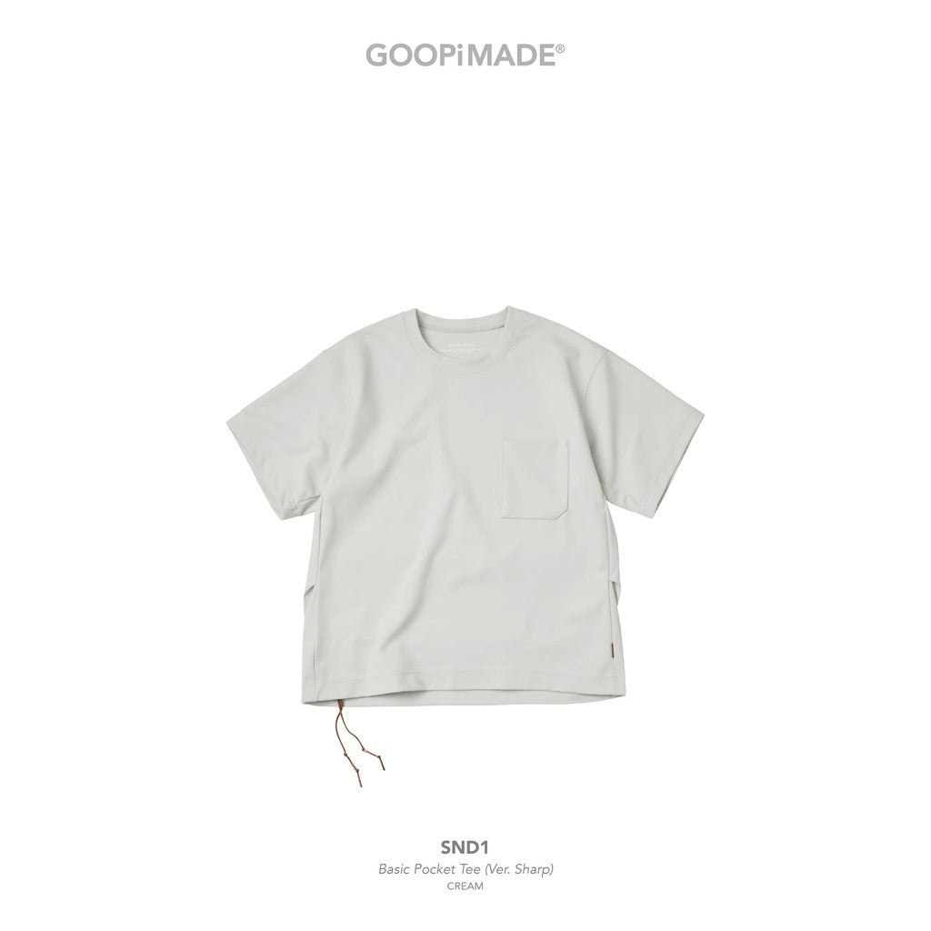 SND1 - Basic Pocket Tee (Ver. Sharp) #Cream [GOOPI-26SS-APR-01]