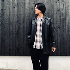 LEATHER COAT ( TYPE-2 ) #BLACK [26FWE-WMO-CO02]