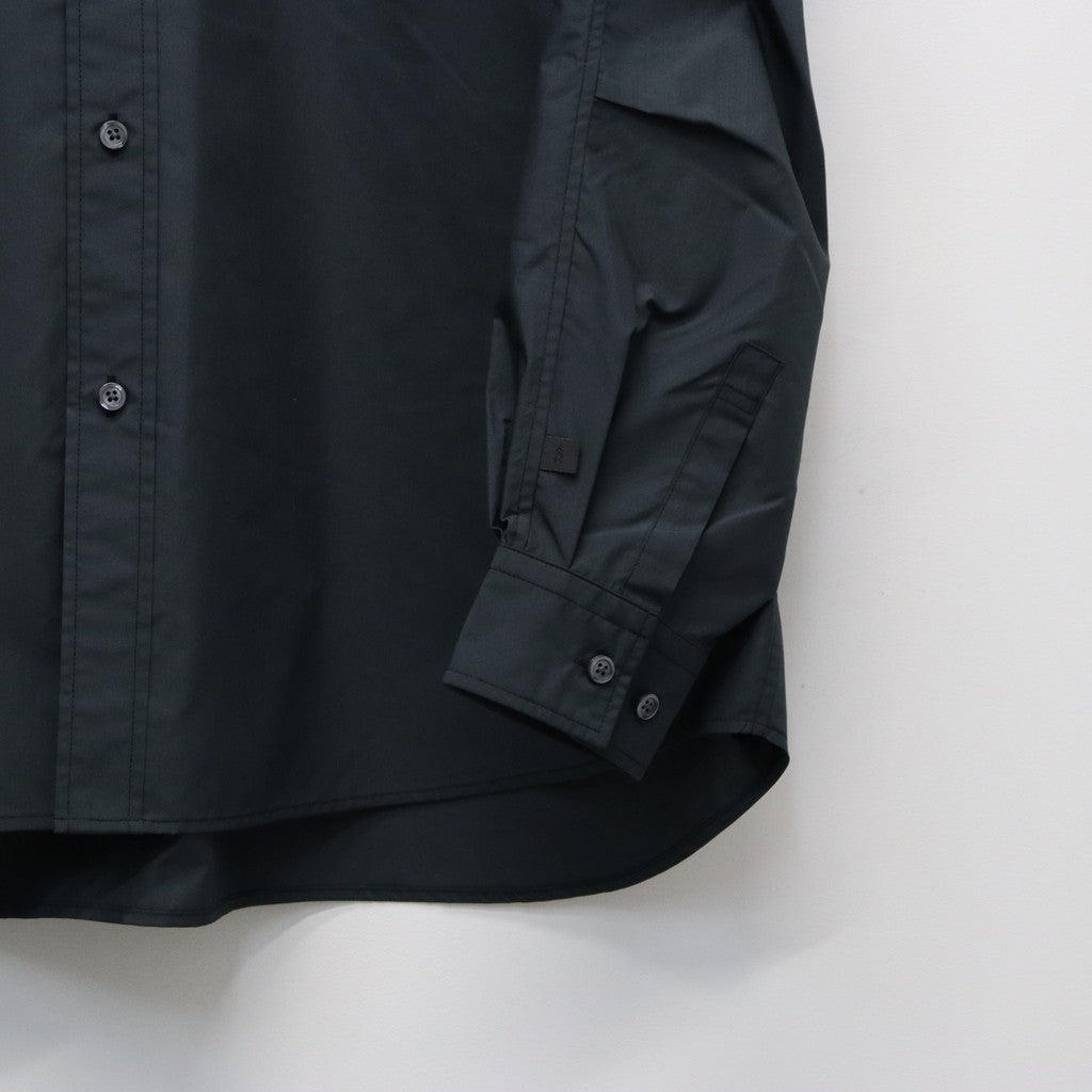 TECH REGULAR COLLAR SHIRT L/S SOLID #INK BLACK [BE-81026]