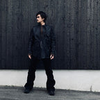 Rustic Edged Easy Rider's (VEGETABLE TANNING PIG LEATHER) #BLACK [M-P1-LW3]