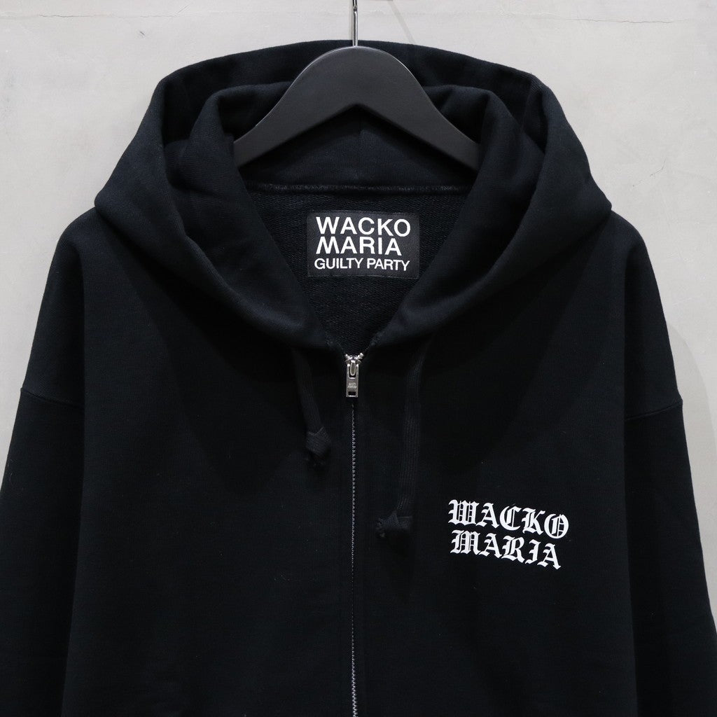 HEAVY WEIGHT FULL ZIP HOODED SWEAT SHIRT ( TYPE-2 ) #BLACK [24FW-WMC-SS02]