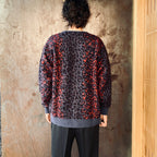 LEOPARD MOHAIR CARDIGAN #NAVY [25FW-WMK-KN08]