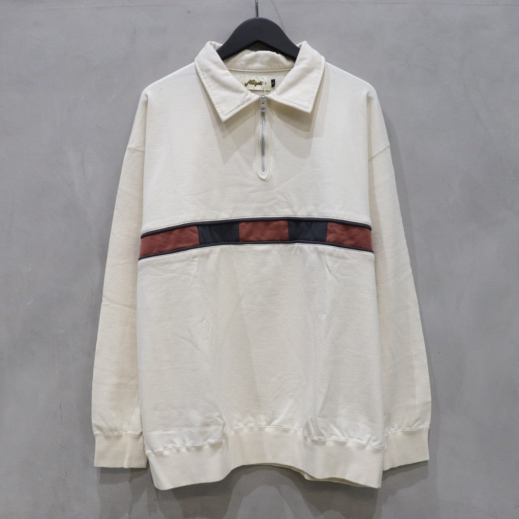 INLAY HALF ZIP SWEAT #NATURAL [C0517901]