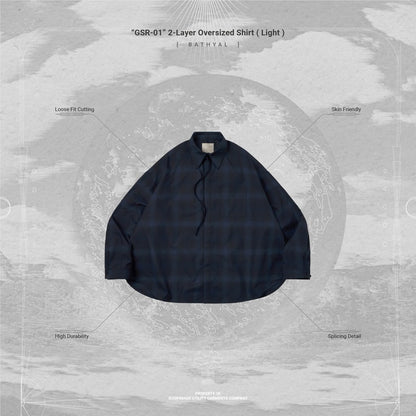 "GSR-01" 2-Layer Oversized Shirt (Light) #BATHYAL [GOOPI-24AW-SEP-01]