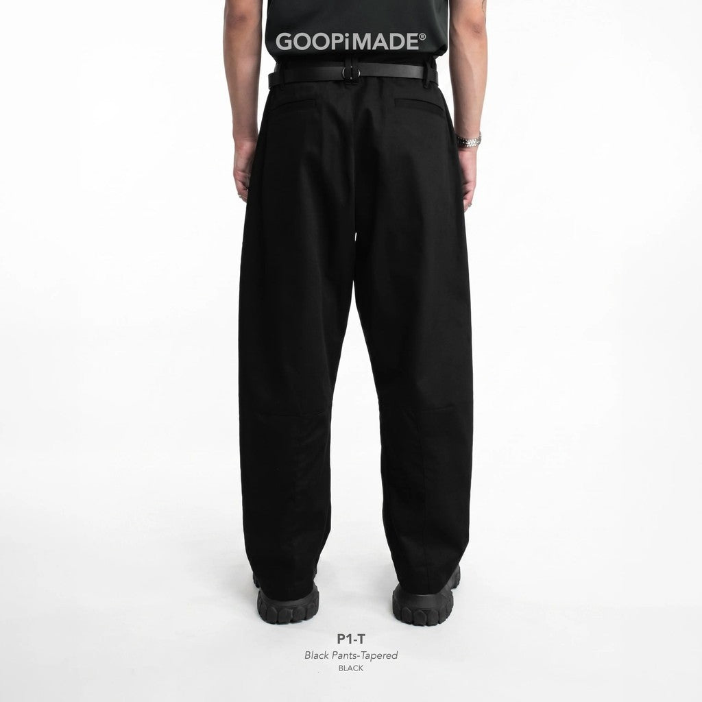 P1-T Black Pants-Tapered #Black [GOOPI-26SS-JUL-03]