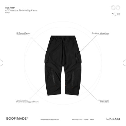 「8SE-01P」 4DX.Module Tech Utility Pants #BLACK [GOOPI-24AW-OCT-03]