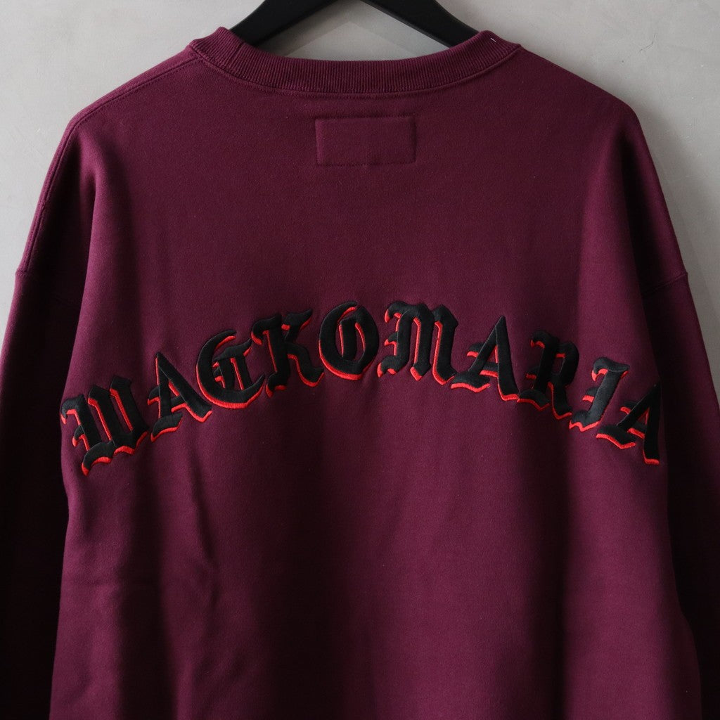 MIDDLE WEIGHT CREW NECK SWEAT SHIRT ( TYPE-2 ) #BURGUNDY [24FW-WMC-SS08]