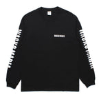 水洗重磅圓領長袖T卹（1型）#黑色 [25SS-WMT-LT01]