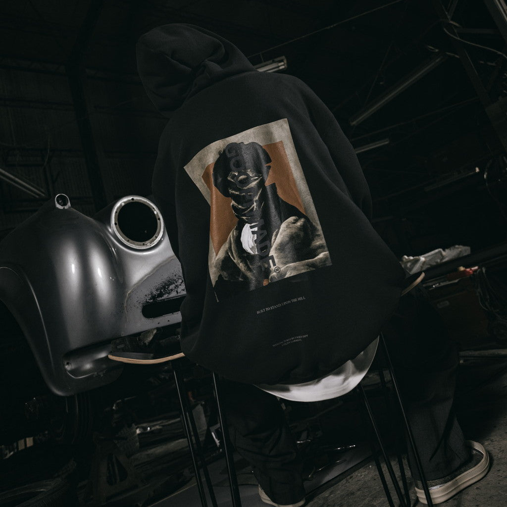 「G7-H1」陰影漆連帽衫#IRON [GOOPI-23AW-OCT-03]