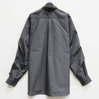 TECH BUTTON DOWN SHIRT L/S #CHARCOAL [BE-80025]