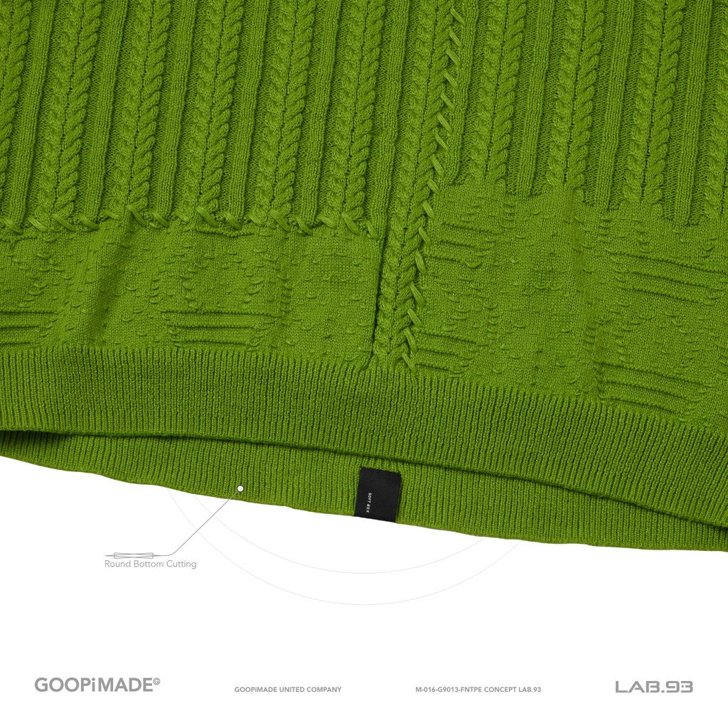 "8SE-03K" 蒙太奇拼接針織毛衣 #NEON [GOOPI-24AW-DEC-05]