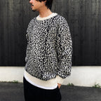 LEOPARD JACQUARD SWEATER ( TYPE-1 ) #WHITE [26SS-WMK-KN13]