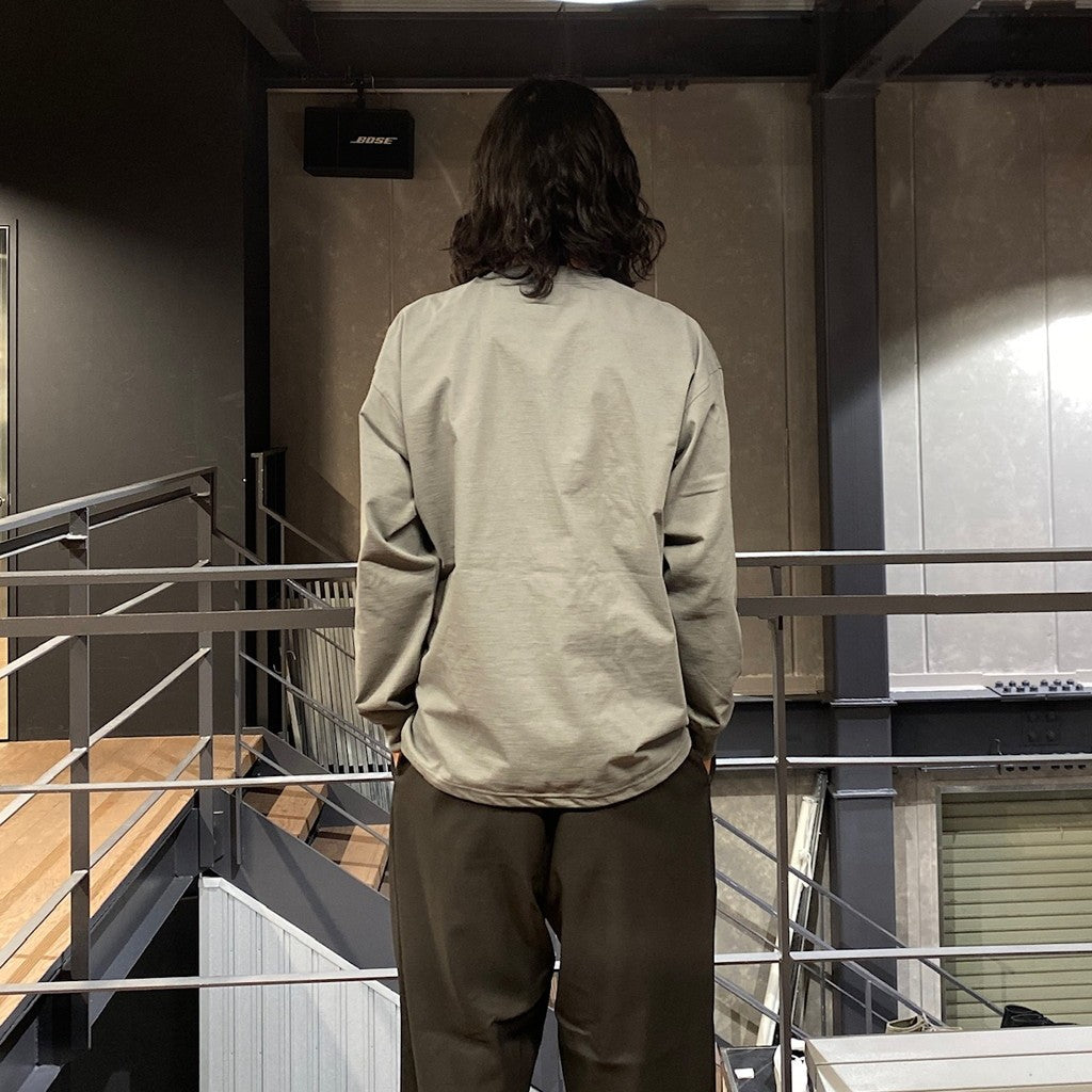 TECH CREW NECK TEE L/S #LT-GRAY [BE-31024W]