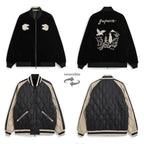 REVERSIBLE 「SKAJAN」 DOWN JACKET #BK×SILVER BGE [TAION-JK04JS]